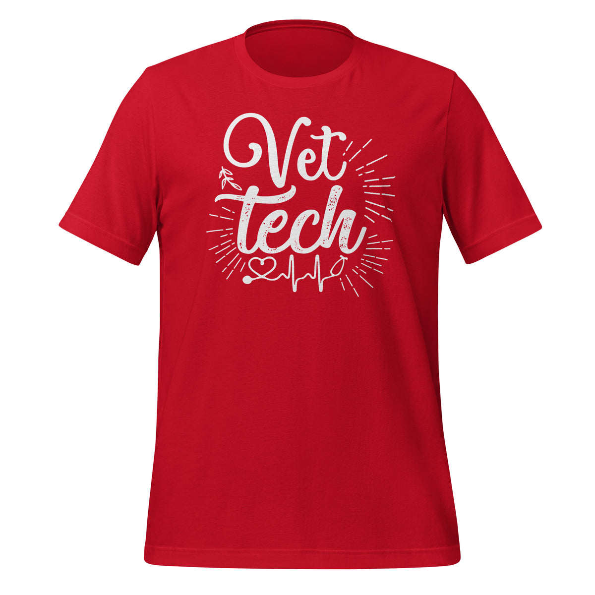 Vet Tech Stethoscope Pulse Unisex T-shirt-I love Veterinary