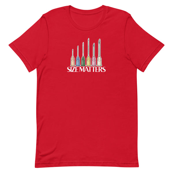 Size matters Unisex T-shirt-I love Veterinary
