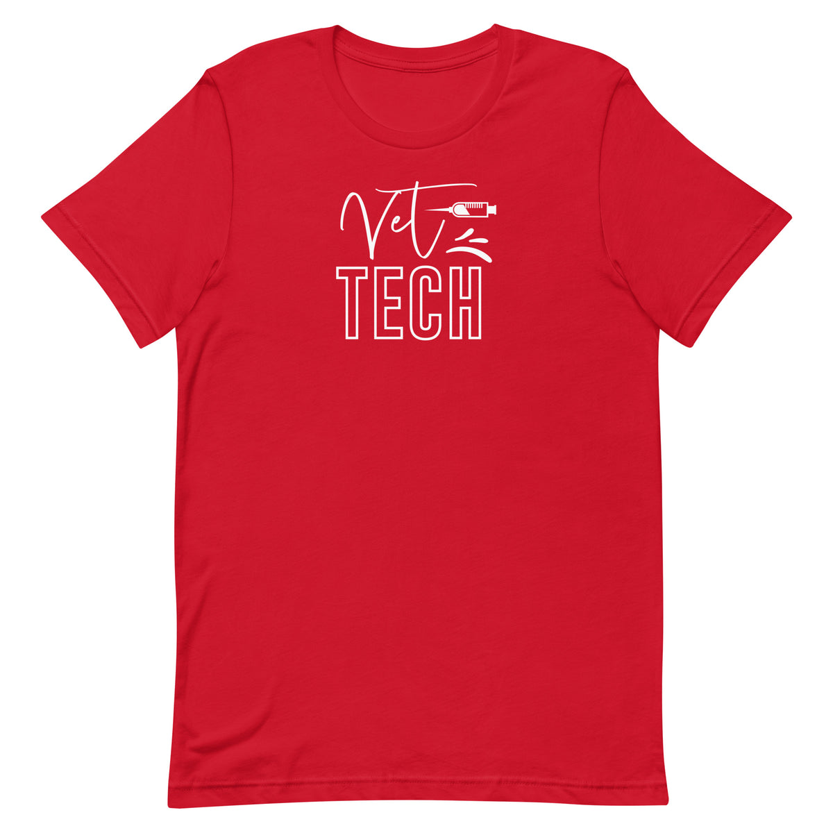 Vet Tech Needle Unisex T-shirt-I love Veterinary