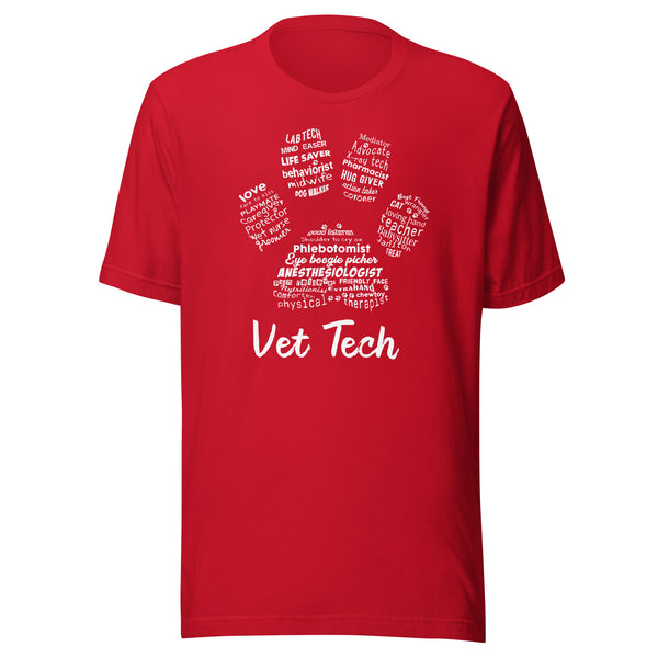 Vet Tech PawPrint Unisex t-shirt