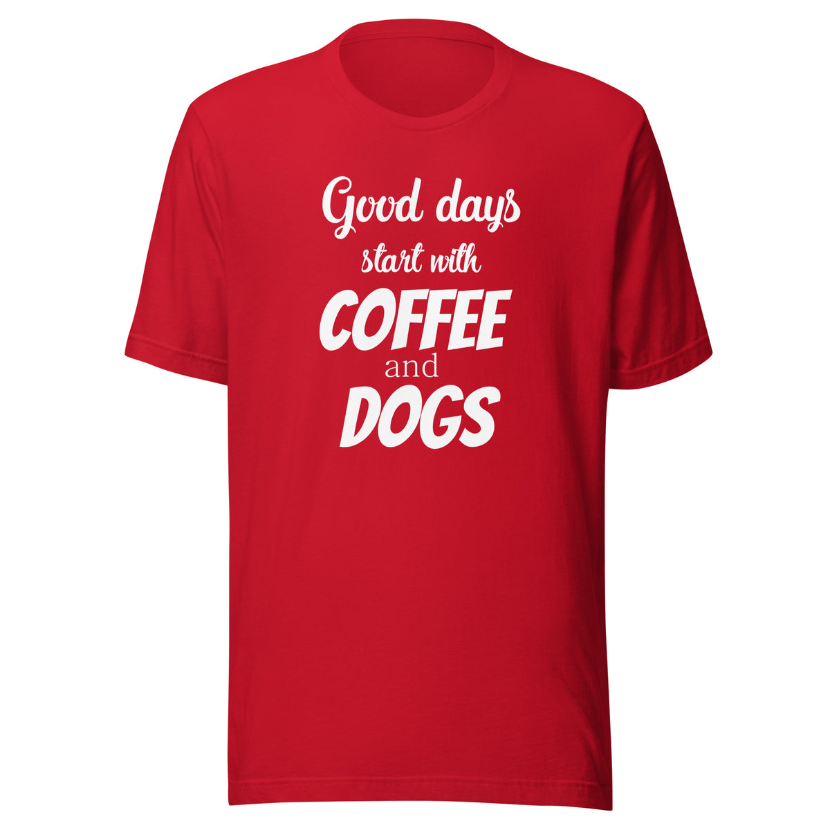 Coffee and dogs Unisex T-shirt