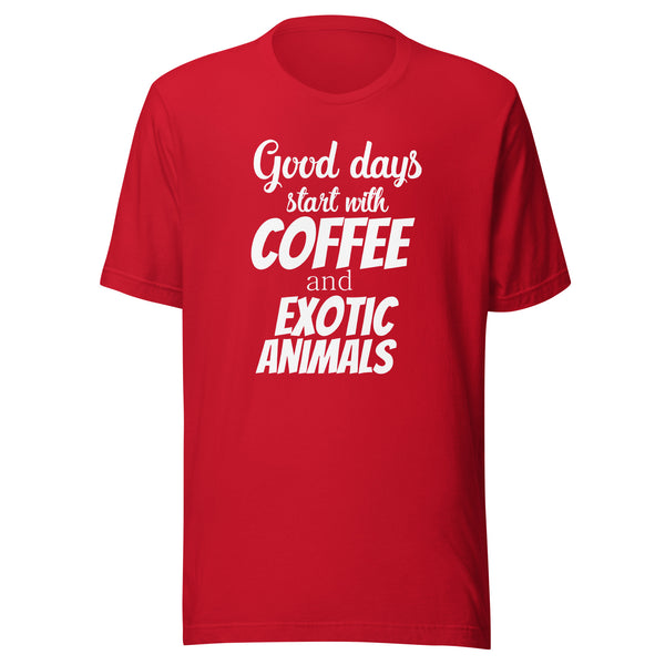 Coffee and exotic animals Unisex T-shirt