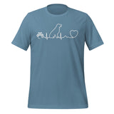 Dog Heartbeat Unisex T-shirt-I love Veterinary