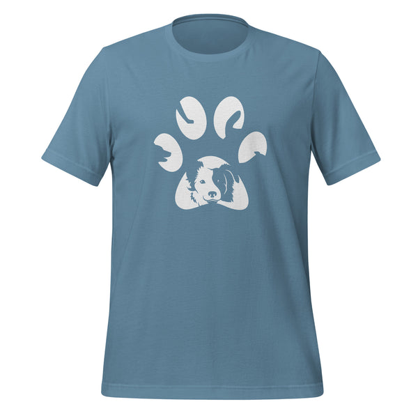 Dog Pawprint Unisex T-shirt-I love Veterinary
