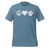 Peace, love, paws Unisex T-shirt-I love Veterinary