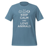 Keep calm and love animals Unisex T-shirt-I love Veterinary