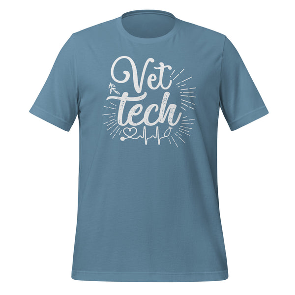 Vet Tech Stethoscope Pulse Unisex T-shirt-I love Veterinary