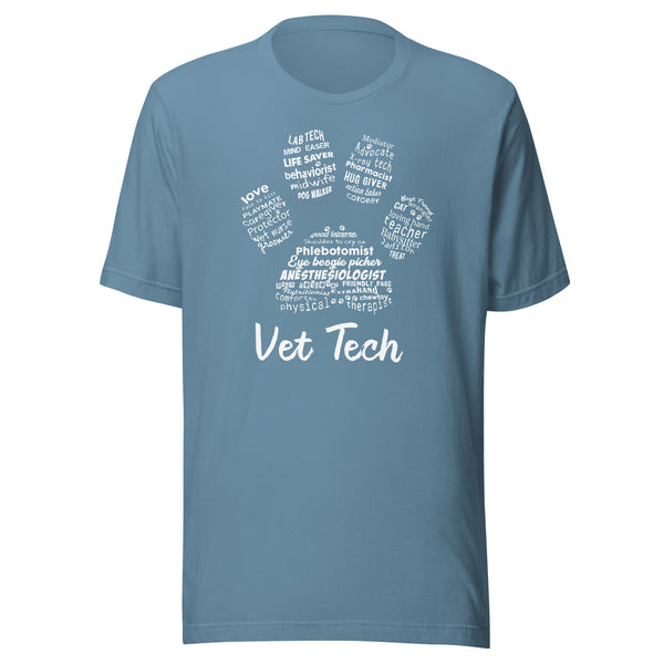 Vet Tech PawPrint Unisex t-shirt