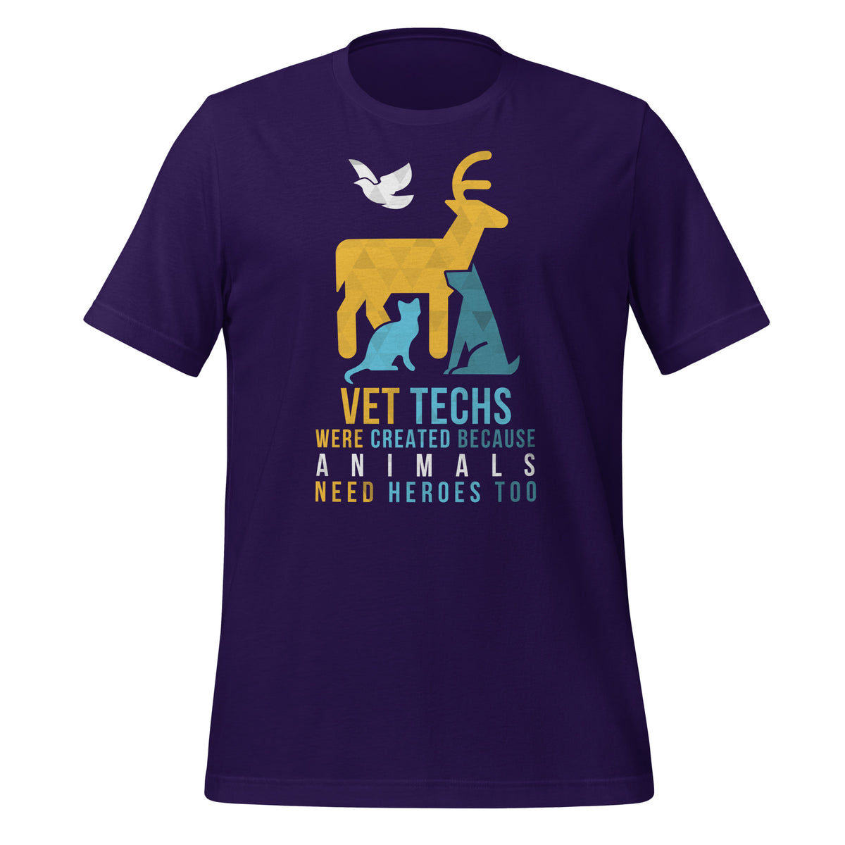 Vet Techs were created because animals need heroes too Unisex T-shirt-I love Veterinary
