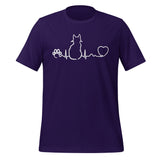 NOMV Cat Pulse Unisex T-Shirt-I love Veterinary