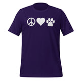 Peace, love, paws Unisex T-shirt-I love Veterinary