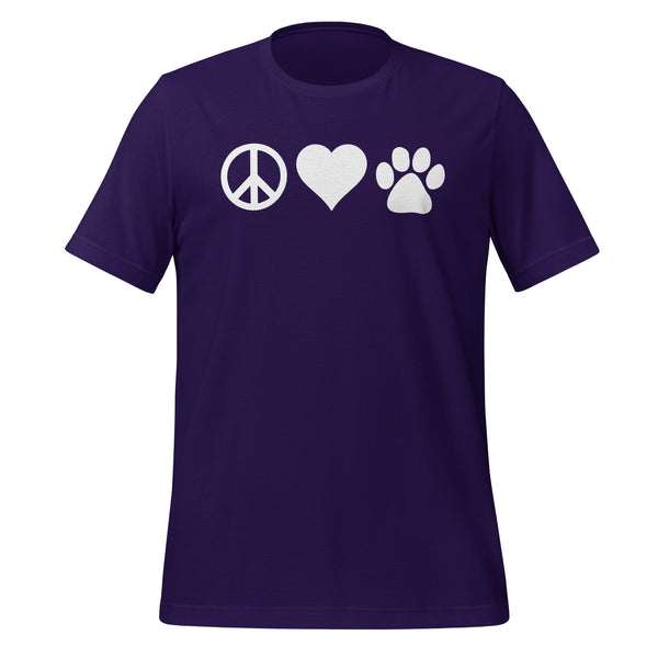 Peace, love, paws Unisex T-shirt-I love Veterinary