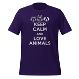 Keep calm and love animals Unisex T-shirt-I love Veterinary