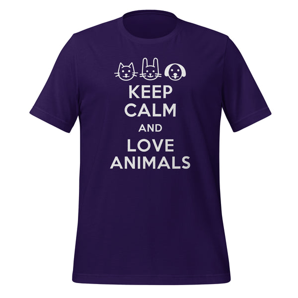Keep calm and love animals Unisex T-shirt-I love Veterinary