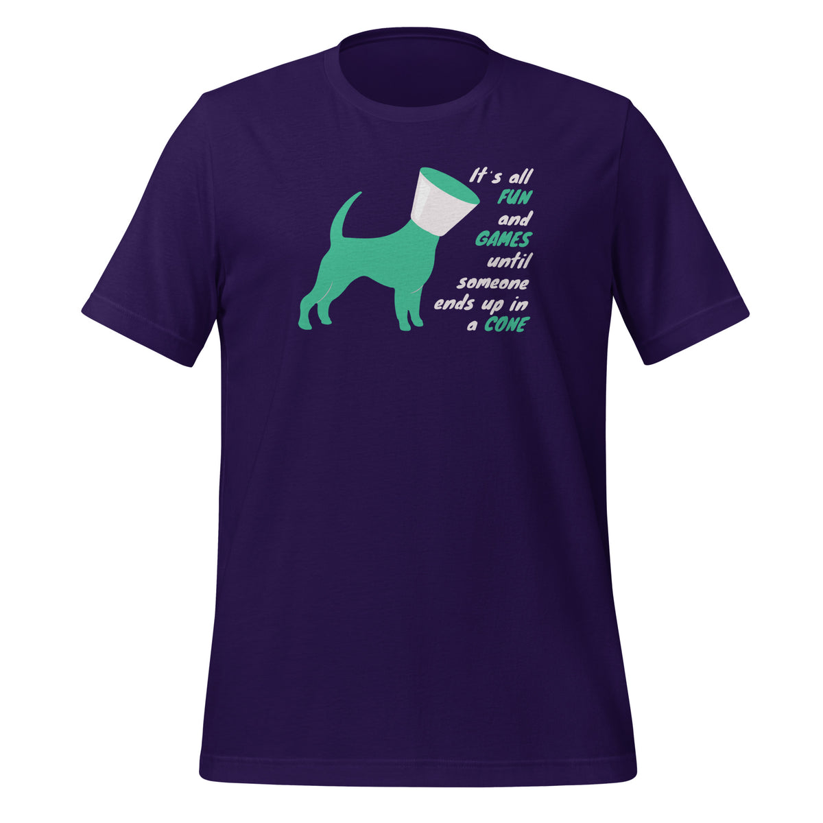 Until someone ends up in a cone Unisex T-shirt-I love Veterinary