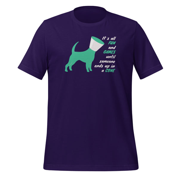 Until someone ends up in a cone Unisex T-shirt-I love Veterinary