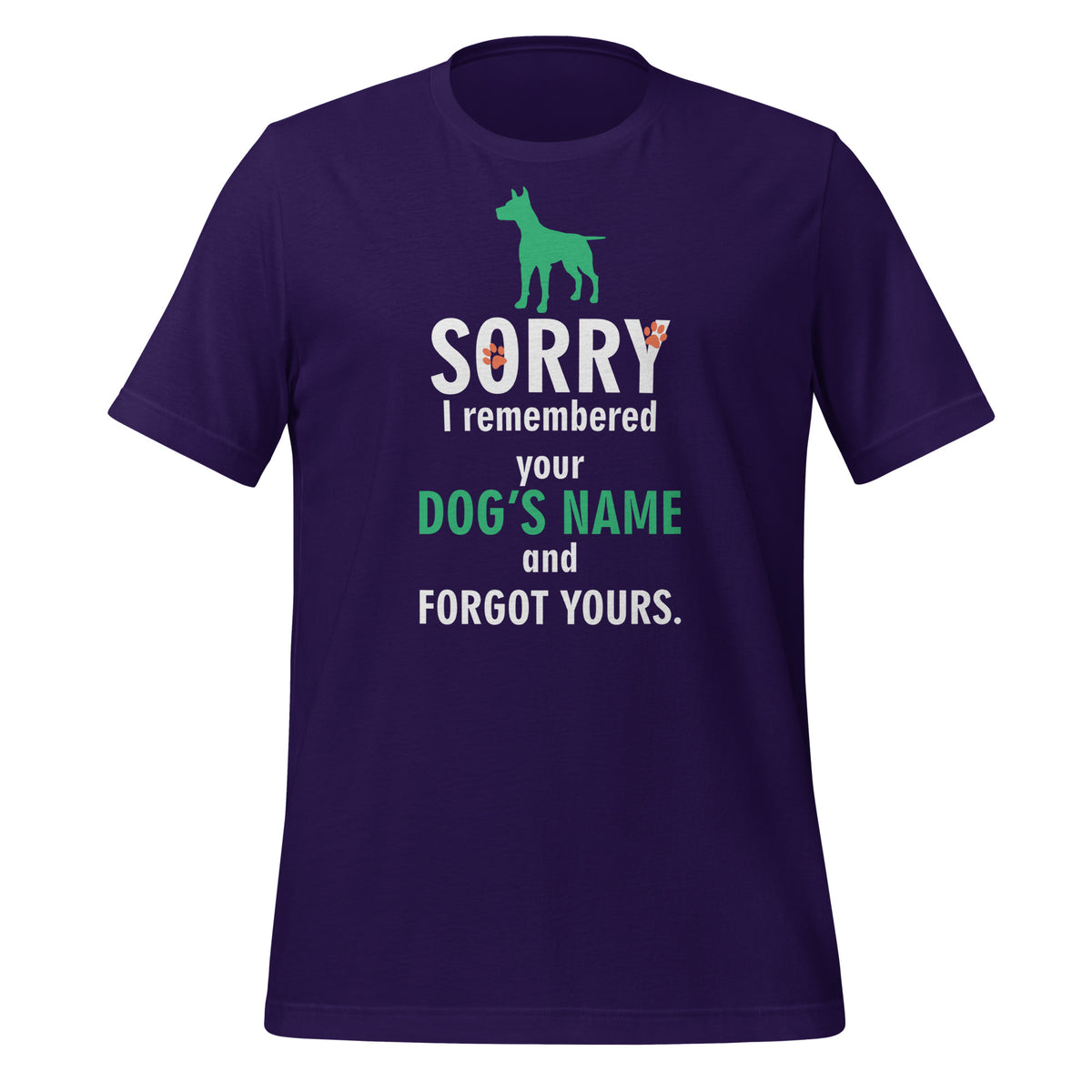 NOMV I remembered your dog's name Unisex T-Shirt-I love Veterinary