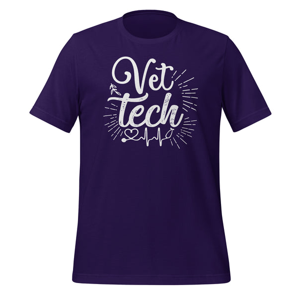 Vet Tech Stethoscope Pulse Unisex T-shirt-I love Veterinary