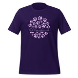 Vet Receptionist circle paws pattern Unisex T-shirt-I love Veterinary