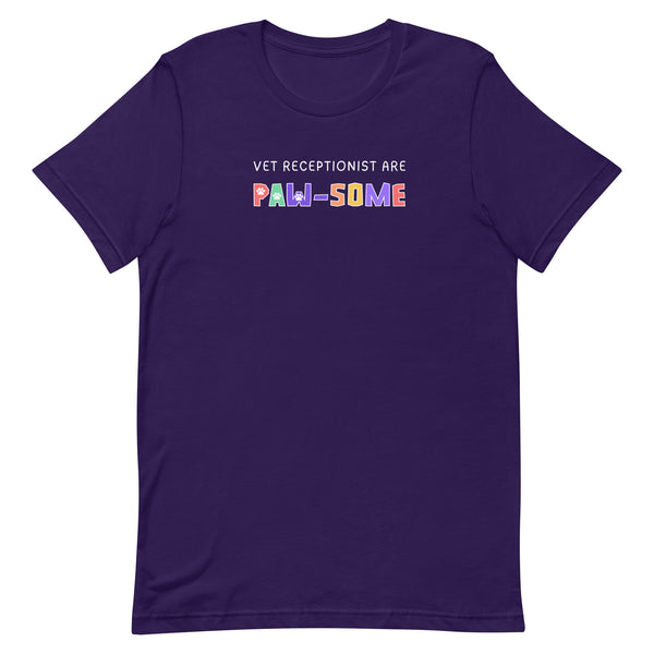 Vet receptionist are paw-some Unisex T-shirt-I love Veterinary