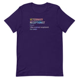 Veterinary receptionist definition Unisex T-shirt-I love Veterinary