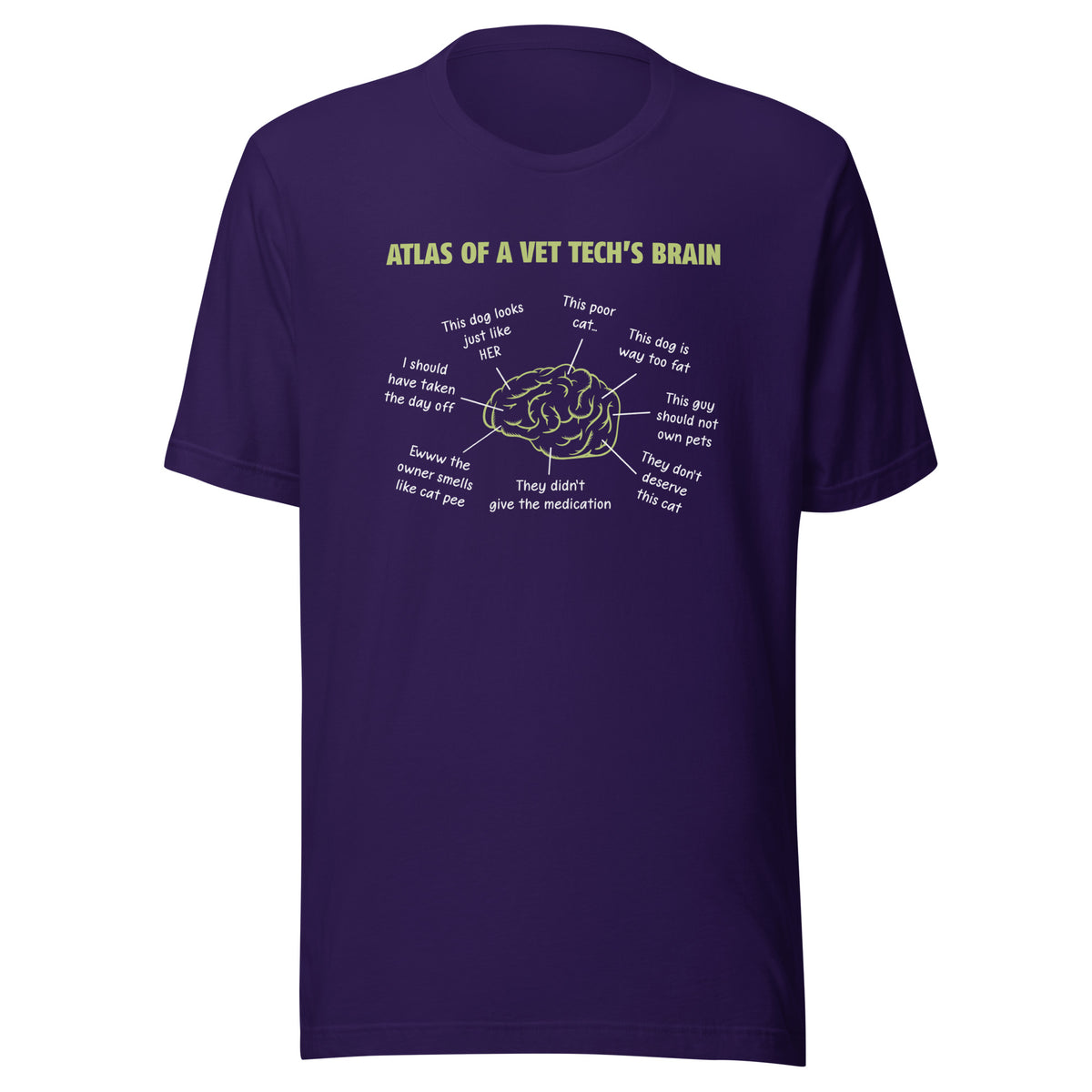 Atlas of a Vet Tech's Brain Unisex T-shirt