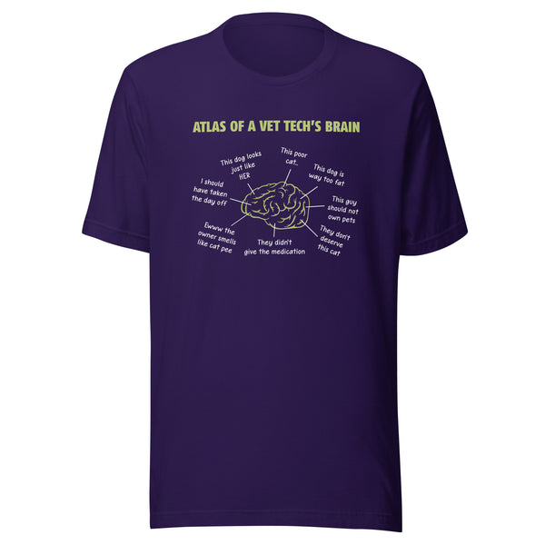 Atlas of a Vet Tech's Brain Unisex T-shirt