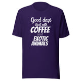 Coffee and exotic animals Unisex T-shirt