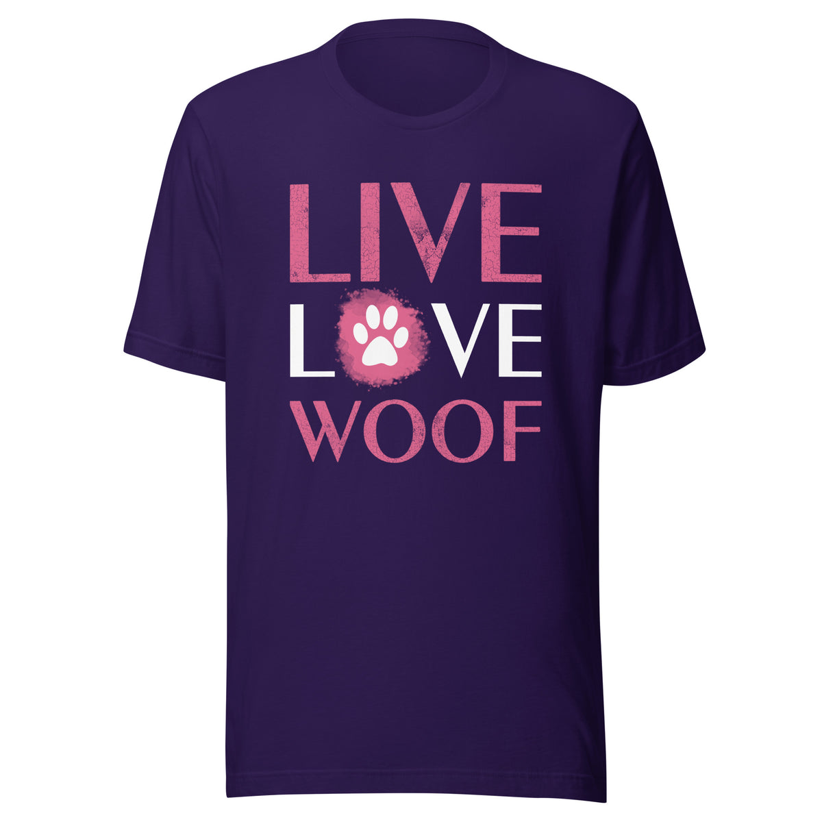 Live, Love, Woof Unisex T-shirt