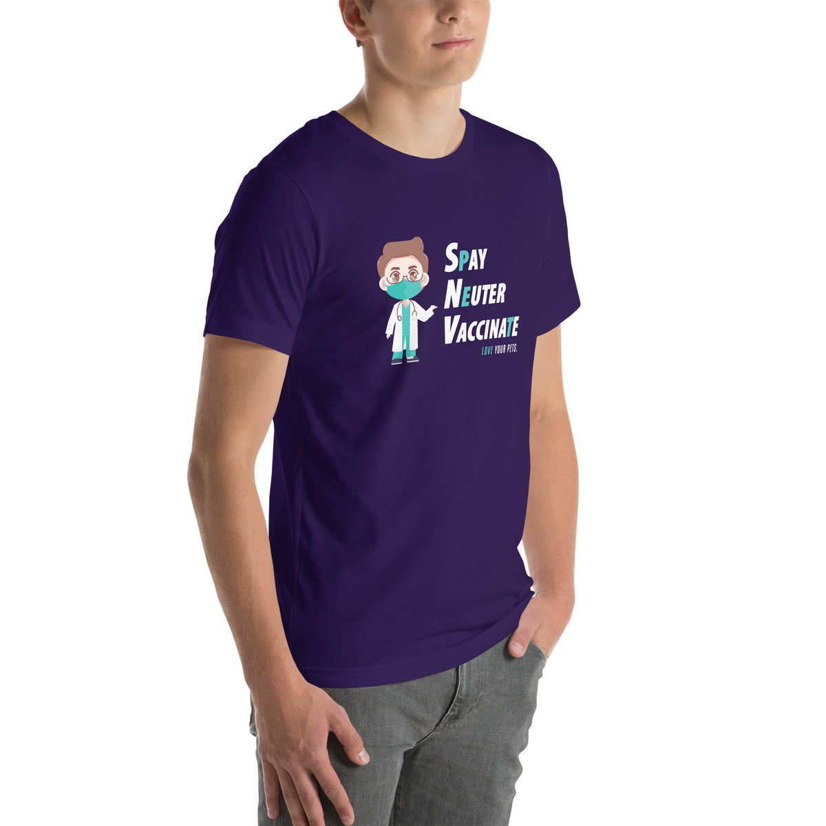 Spay, neuter, vaccinate! Unisex T-shirt-I love Veterinary