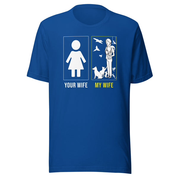 Veterinary-Your Wife/My Wife Unisex T-Shirt-Unisex Staple T-Shirt | Bella + Canvas 3001-I love Veterinary