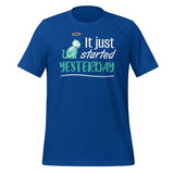 It just started yesterday Unisex t-shirt-Unisex Staple T-Shirt | Bella + Canvas 3001-I love Veterinary