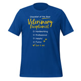 Veterinary Receptionist checklist Unisex T-shirt-Unisex T-Shirt | Bella + Canvas 3001-I love Veterinary