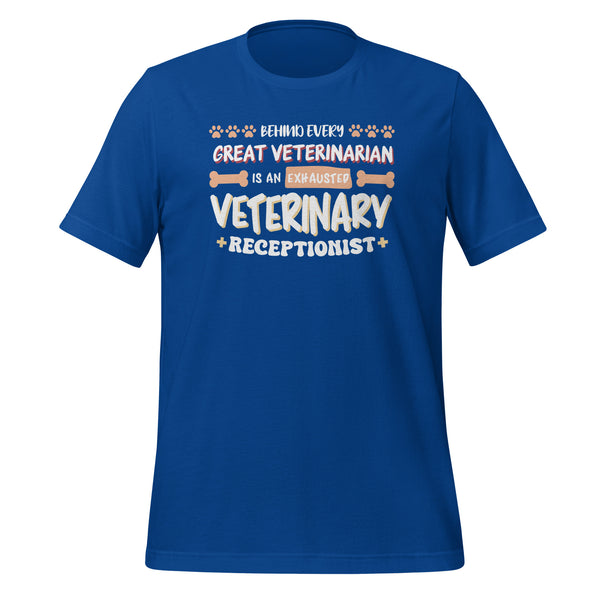 Exhausted veterinary receptionist Unisex T-shirt-Unisex T-Shirt | Bella + Canvas 3001-I love Veterinary