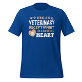Veterinary receptionist work of heart Unisex T-shirt-Unisex T-Shirt | Bella + Canvas 3001-I love Veterinary