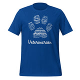 Veterinarian Paw Print Unisex T-shirt-I love Veterinary