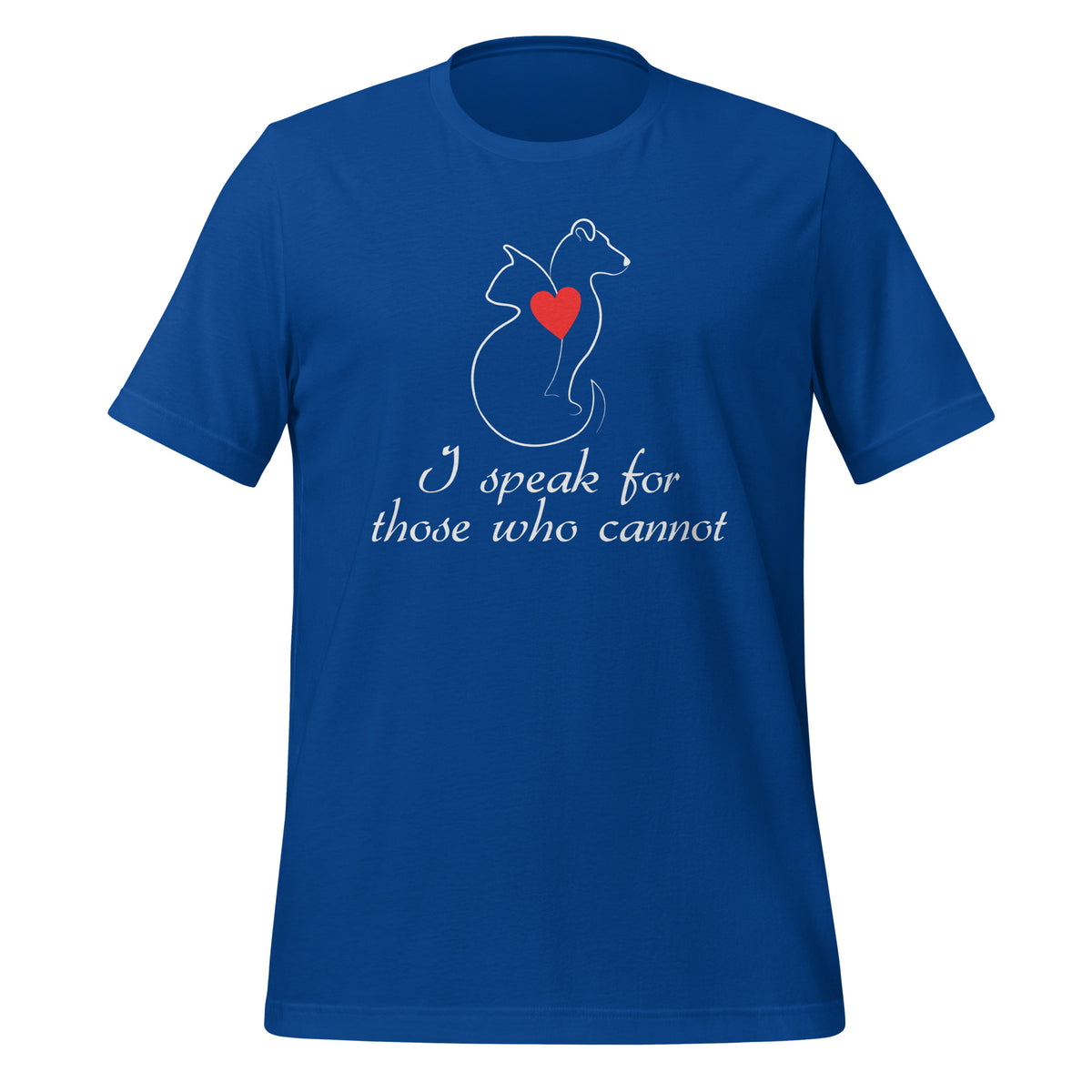 I speak for those who cannot Unisex T-shirt-I love Veterinary