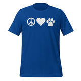 Peace, love, paws Unisex T-shirt-I love Veterinary