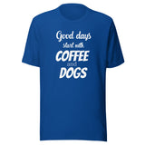 Coffee and dogs Unisex T-shirt