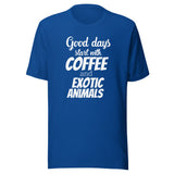 Coffee and exotic animals Unisex T-shirt