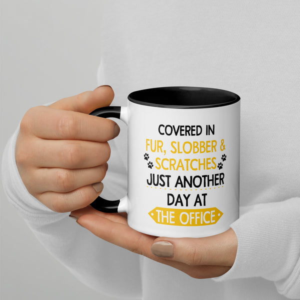 Fur, Slobber, Scratches Mug with Color Inside-I love Veterinary