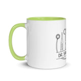 Personalized with name and instruments Mug with Color Inside-I love Veterinary