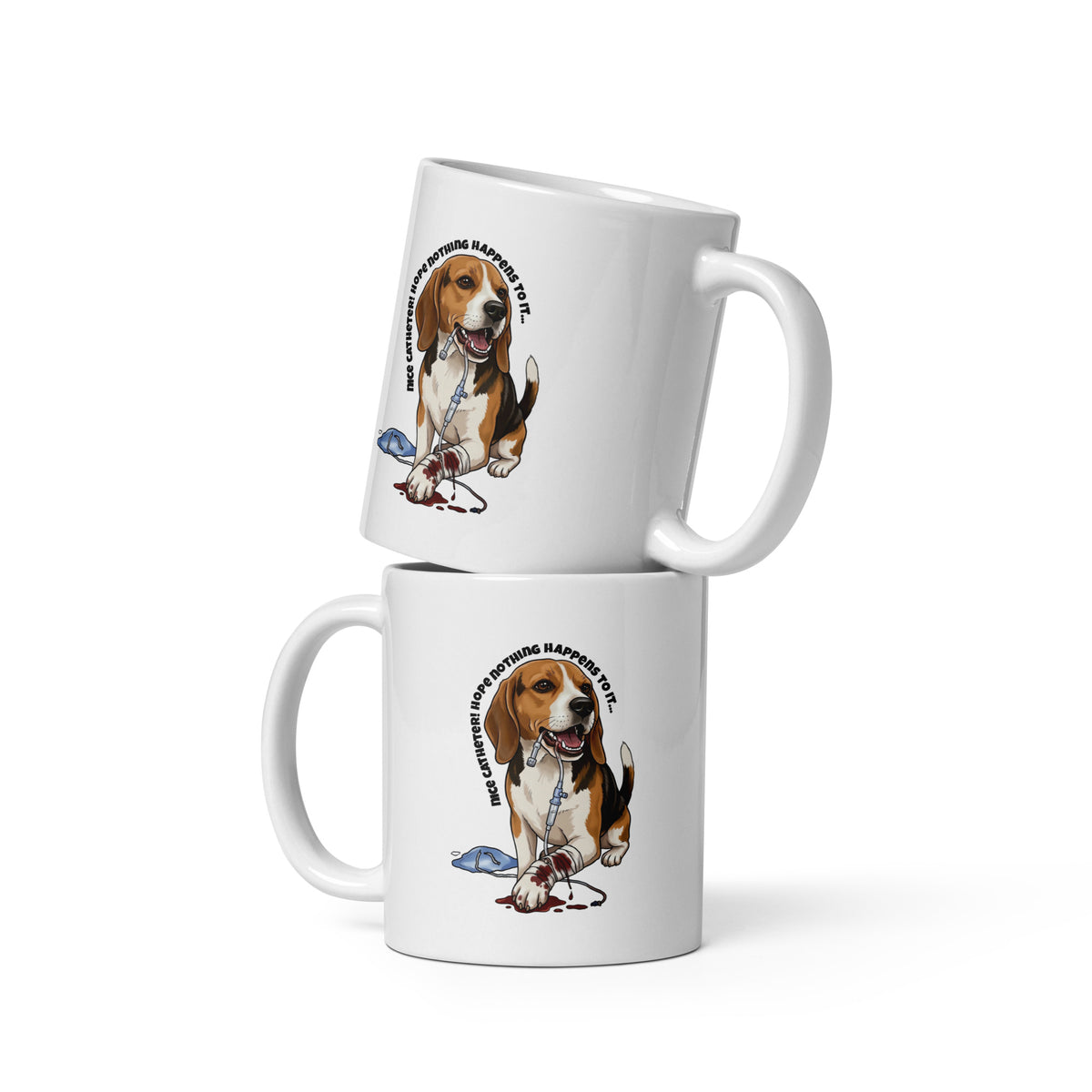 Nice catheter! White glossy mug-I love Veterinary