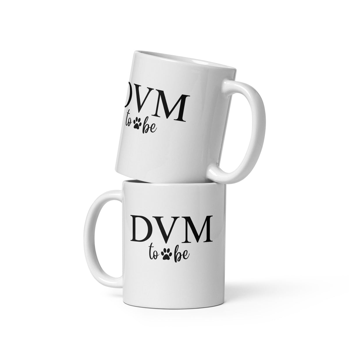 DVM to be White glossy mug-I love Veterinary