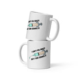 I can't fix crazy but I can sedate it White glossy mug-I love Veterinary