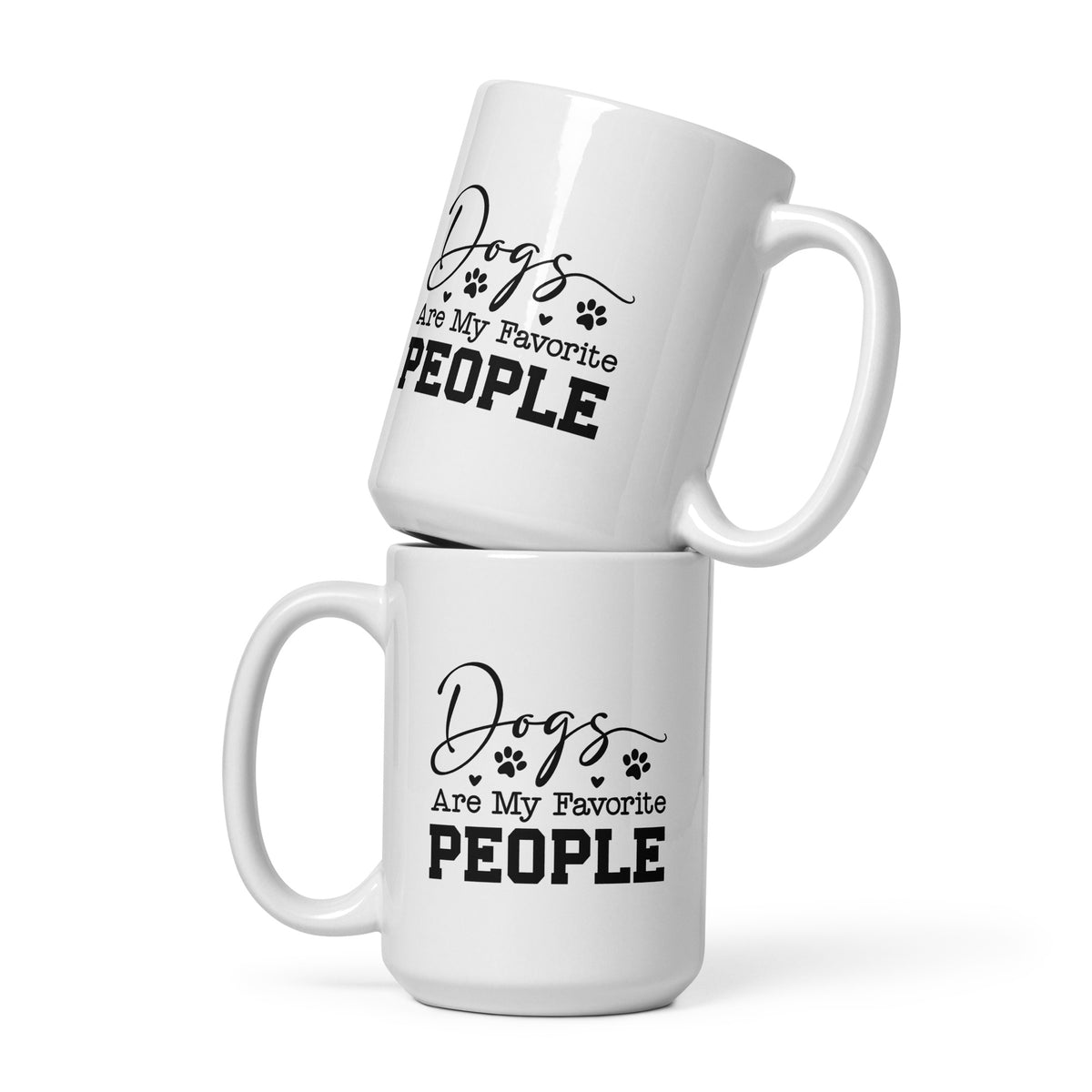 Dogs Are My Favorite People White glossy mug-I love Veterinary