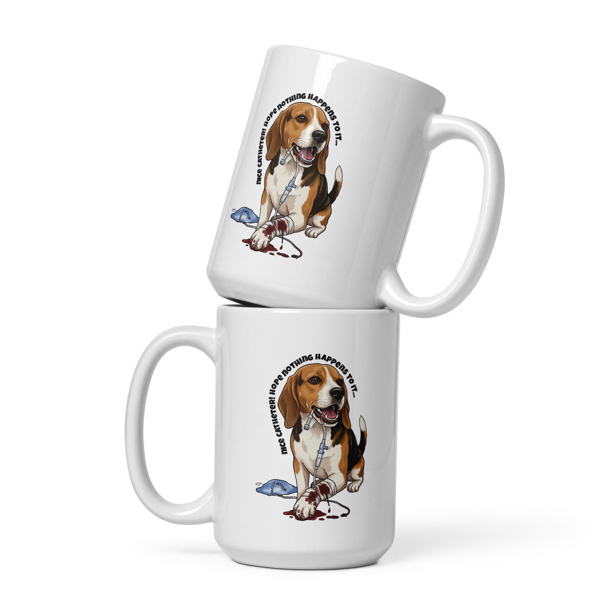 Nice catheter! White glossy mug-I love Veterinary