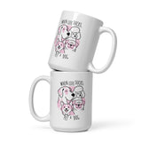 When life sucks pet a dog White glossy mug-I love Veterinary