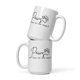Paws and enjoy the little things White glossy mug-I love Veterinary