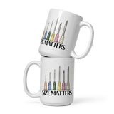 Size Matters White glossy mug-I love Veterinary